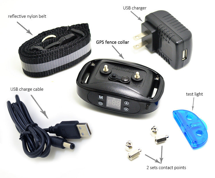 Dog Training Electric Shock Collar GPS Wireless Pet Rechargeable Waterproof