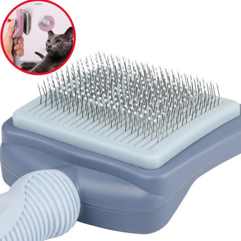 Dog Brush Automatic Pet Hair Remover Self-cleaning Cat Brush Massage Comb For Large Dogs Grooming Hair Knot Opening Pet Products