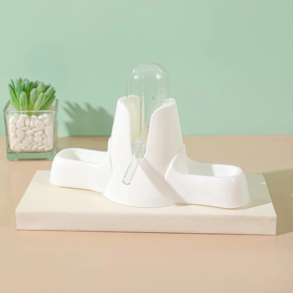 with Stand Holder Hamster Water Dispenser Automatic Water Large Capacity Pet Eating Utensils 2-in-1 Portable Automatic Feeder