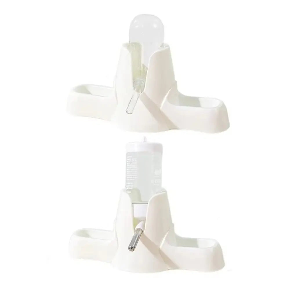 with Stand Holder Hamster Water Dispenser Automatic Water Large Capacity Pet Eating Utensils 2-in-1 Portable Automatic Feeder