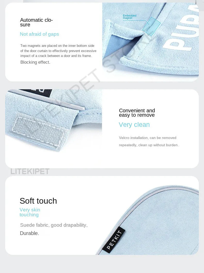 PETKIT Cat Litter Box Automatic Toilet Magnetic Suction Dust Proof Door Curtain To Reduce Sand for PURA MAX Sandbox Accessories