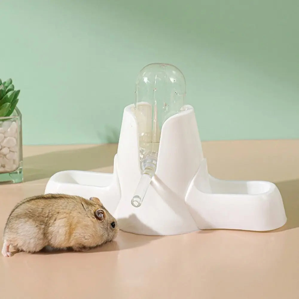 with Stand Holder Hamster Water Dispenser Automatic Water Large Capacity Pet Eating Utensils 2-in-1 Portable Automatic Feeder