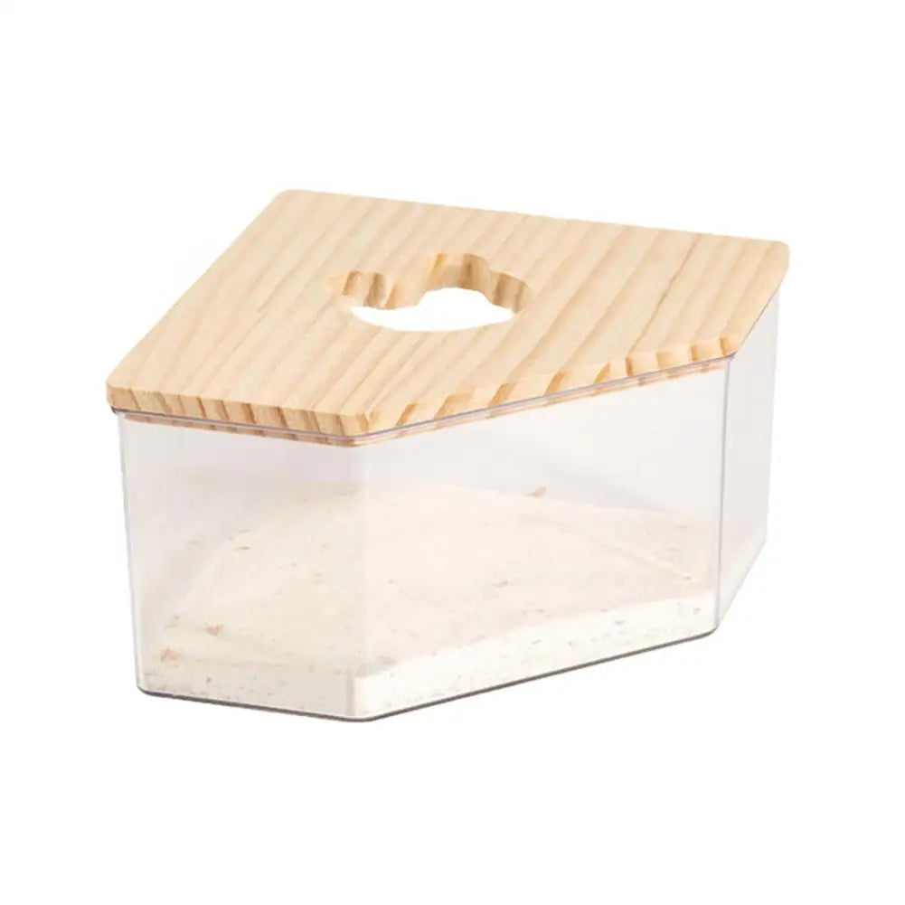 Hamster Golden Bear Sand Bath Box Acrylic Fully Transparent Large Pet Chinchilla Toilet Dual-Purpose Bath Sand Urine Sand Basin