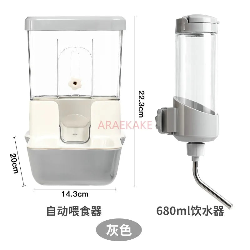Rabbit water dispenser, rabbit food automatic feeder, guinea pig longcat food trough, food box, basin, feed box, grass rack, fix