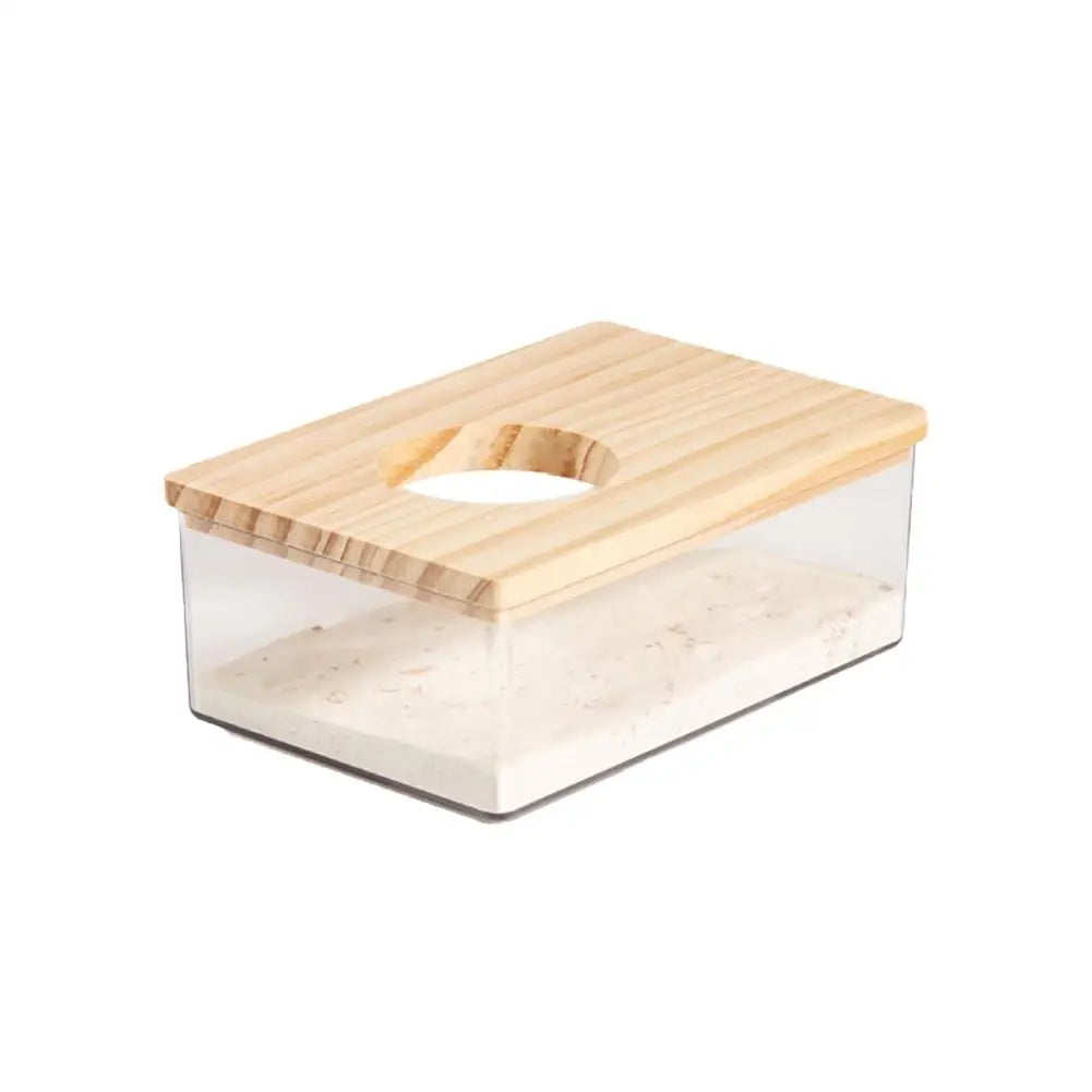 Hamster Golden Bear Sand Bath Box Acrylic Fully Transparent Large Pet Chinchilla Toilet Dual-Purpose Bath Sand Urine Sand Basin