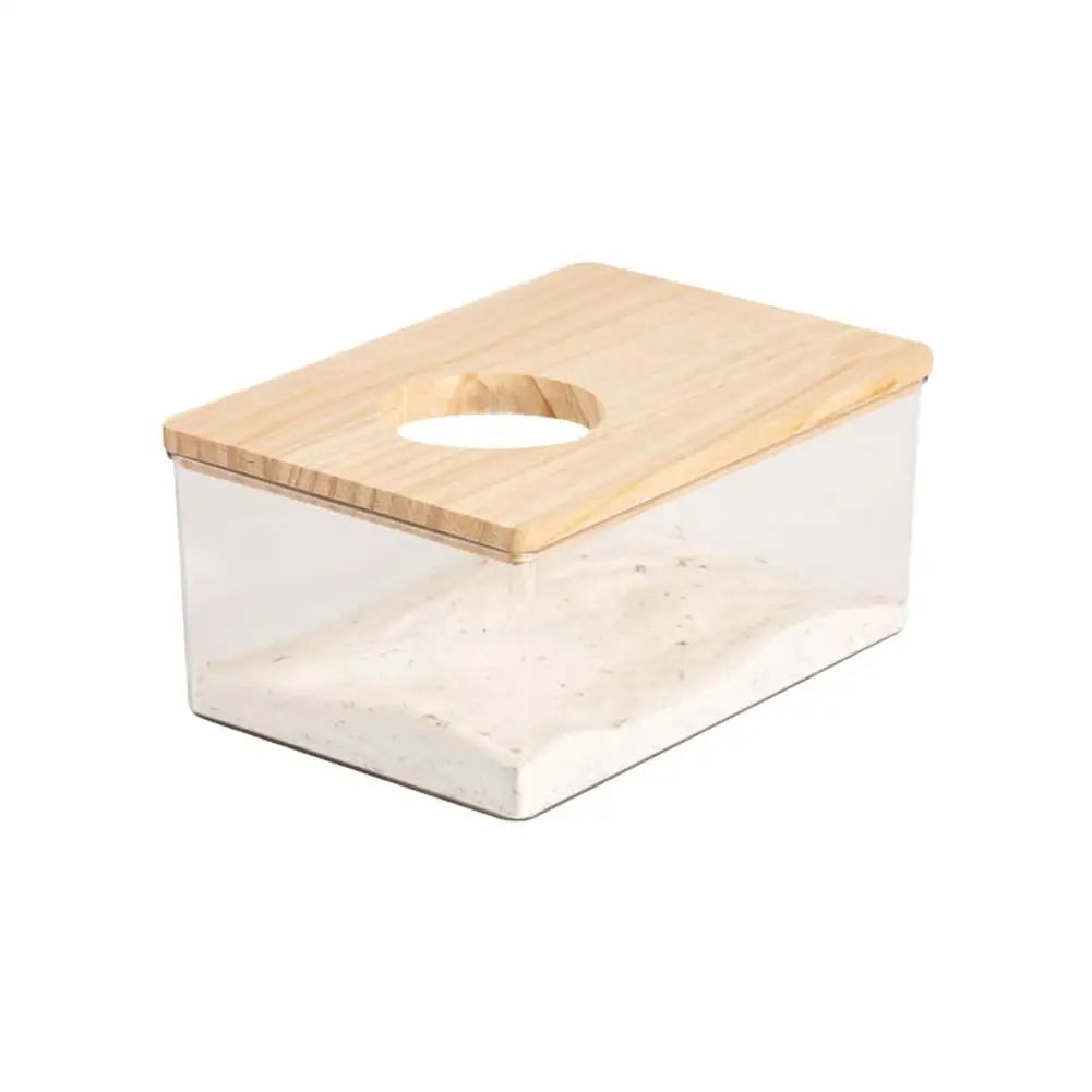 Hamster Golden Bear Sand Bath Box Acrylic Fully Transparent Large Pet Chinchilla Toilet Dual-Purpose Bath Sand Urine Sand Basin