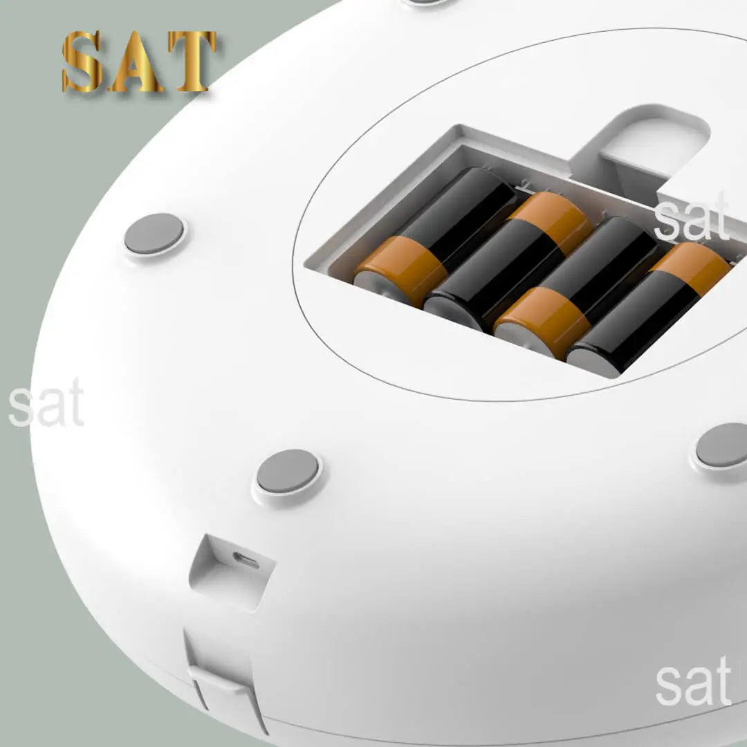 "Automatic cat feeder with smart dry food dispenser, triple storage compartments, stainless steel bowl, and spinner lid, serving up to six meals for your pet."